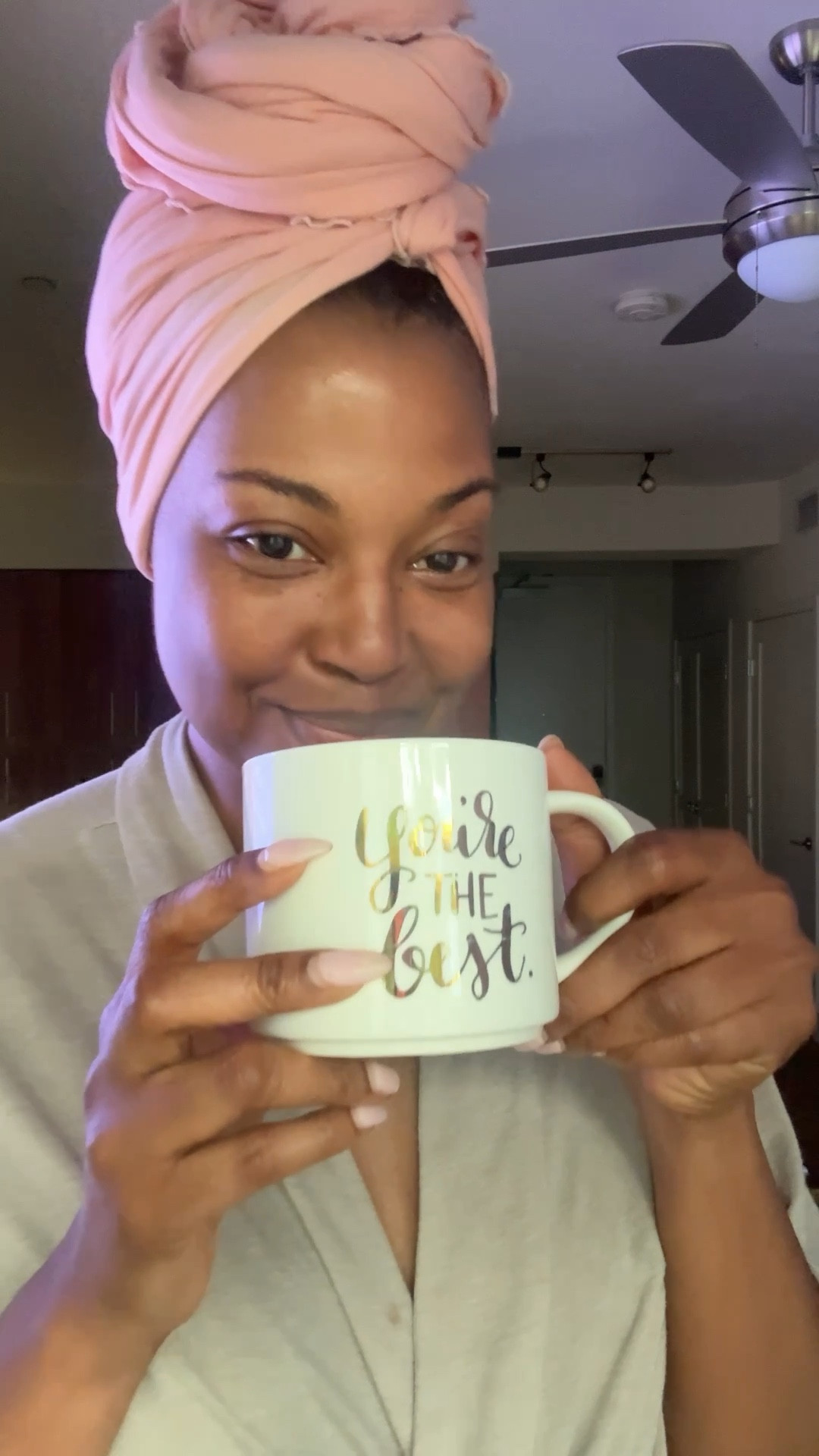 Good Morning! Waking up to the new day in this soft sleep set is the best way to start the day. That and coffee ☺️

#mornings #sleepwear #coffee #headwrap 

#LTKPlusSize #LTKselfcare #LTKmorningroutine