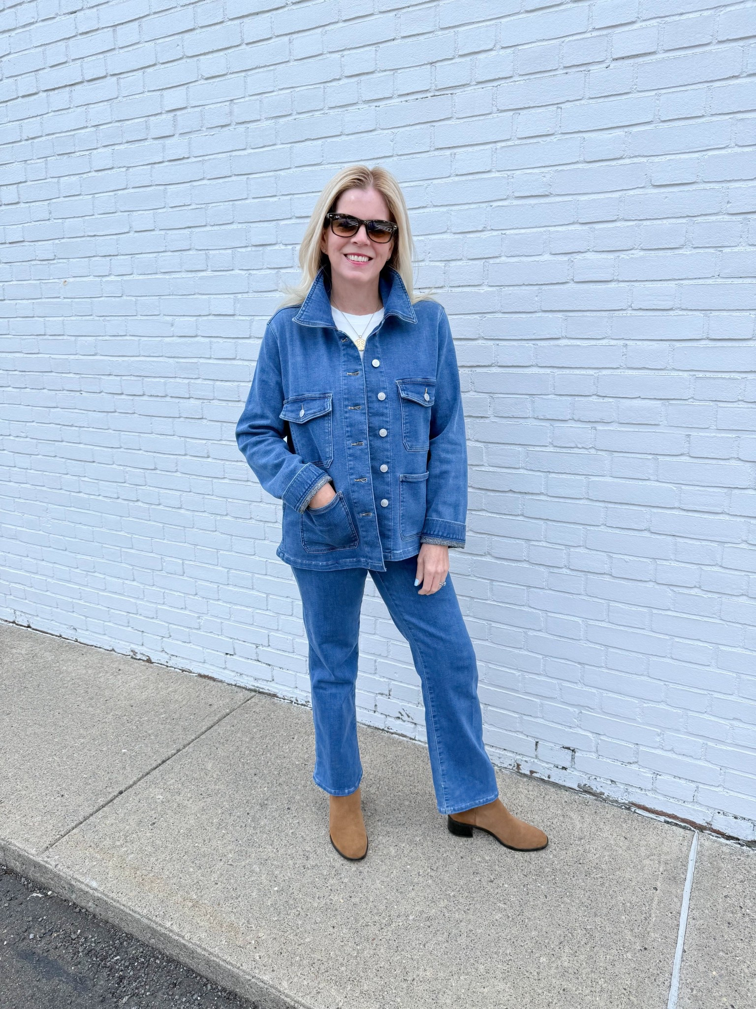 This denim set has entered the chat 💙
Style tip: wearing sets make you look and feel more put together! 

#LTKSeasonal #LTKStyleTip #LTKOver40