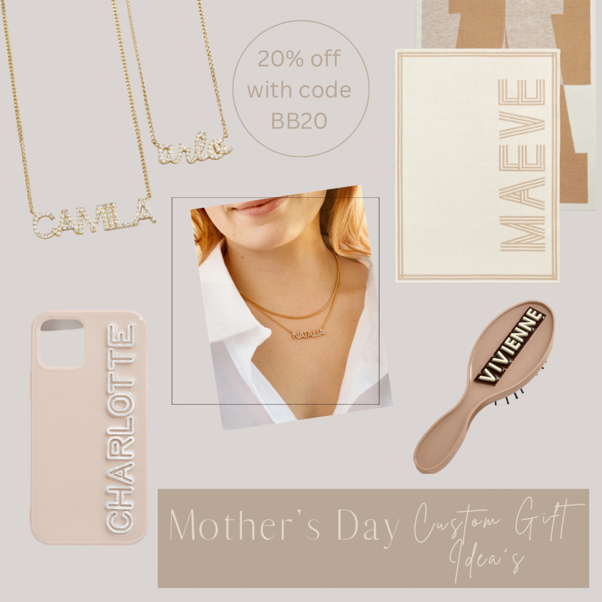 Mother’s Day Gift Idea’s! 

Use code BB20 for 20% off everything! 

Gifts for her, Mother’s Day gifts, gift ideas, necklace, custom blanket, throw blanket, brush, phone case, BaubleBar. 


#LTKsalealert #LTKGiftGuide