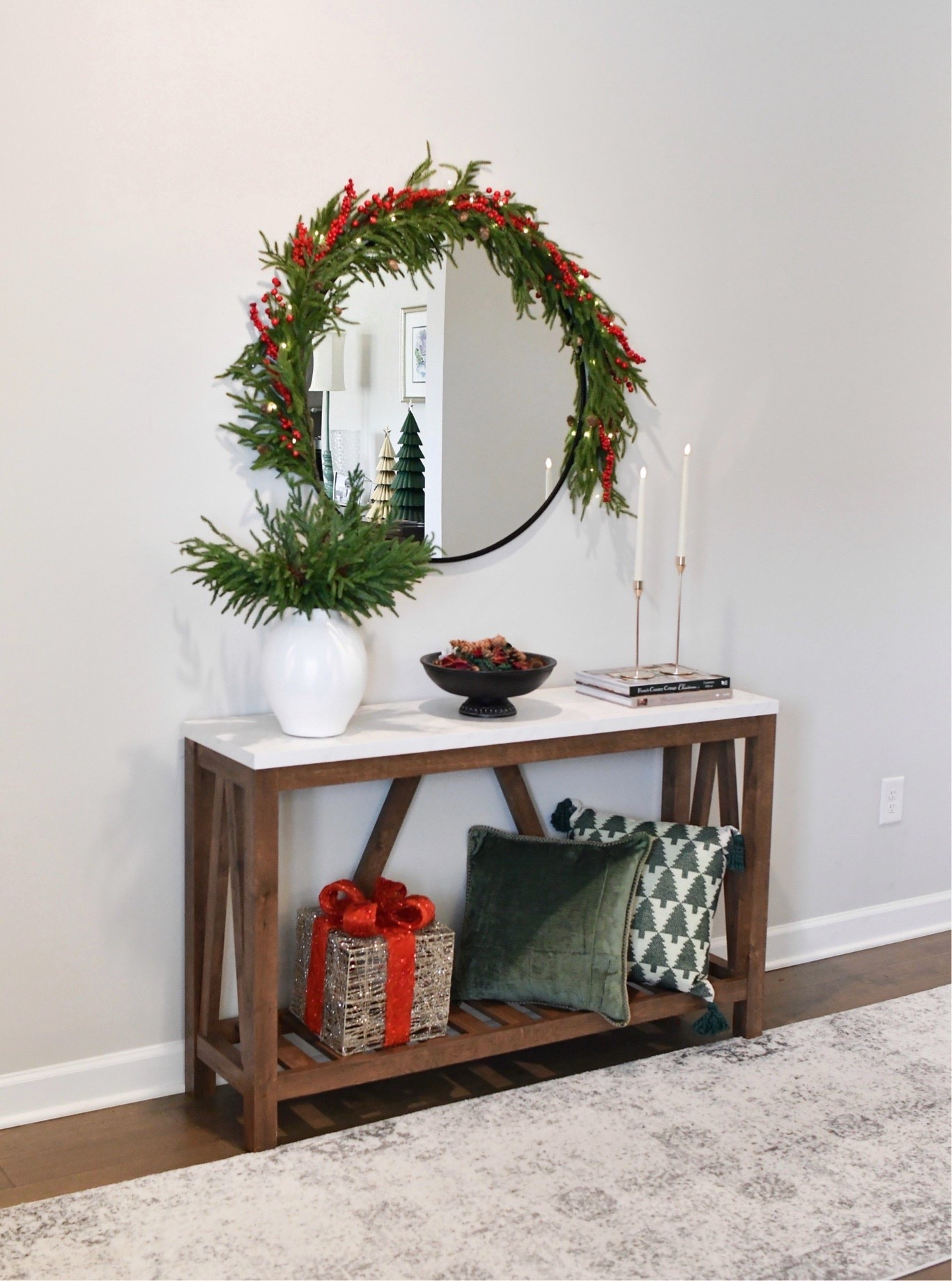 Christmas entryway table 



#LTKHoliday #LTKSeasonal #LTKHome