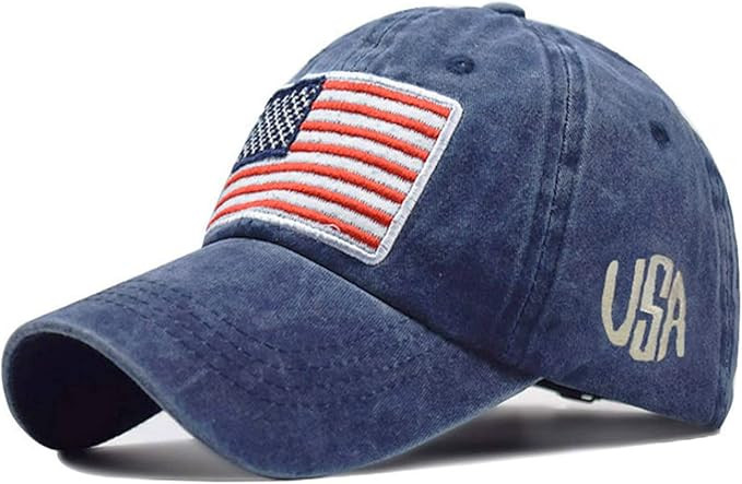 IZUS Washed Baseball-Hats American-Flag Distressed - 100% Distressed Cotton Dad Hat Embroiderred ... | Amazon (US)