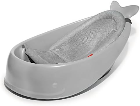 Skip Hop Baby Bath Tub, 3-Stage Smart Sling Tub, Moby, Grey | Amazon (US)