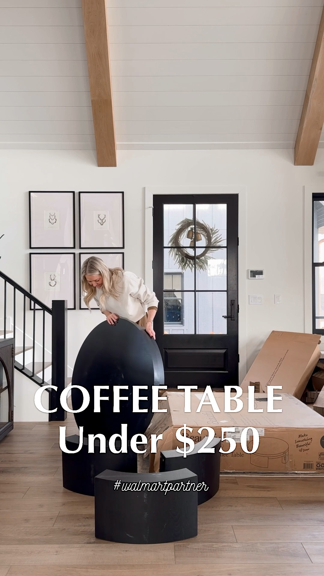 COFFEE TABLE under $250! I grabbed this new coffee table @walmart for the loft at the lake house. The quality is amazing, it’s available in multiple finished and its way heavier than I was anticipating. 10/10 for me! BONUS, It looks great with my reeded side table also from Walmart! My candle holders that can also be used as vases and marble tic tac toe are also from Walmart. 🙌🏻 #walmartpartner #walmarthome

#LTKStyleTip #LTKHome #LTKWatchNow