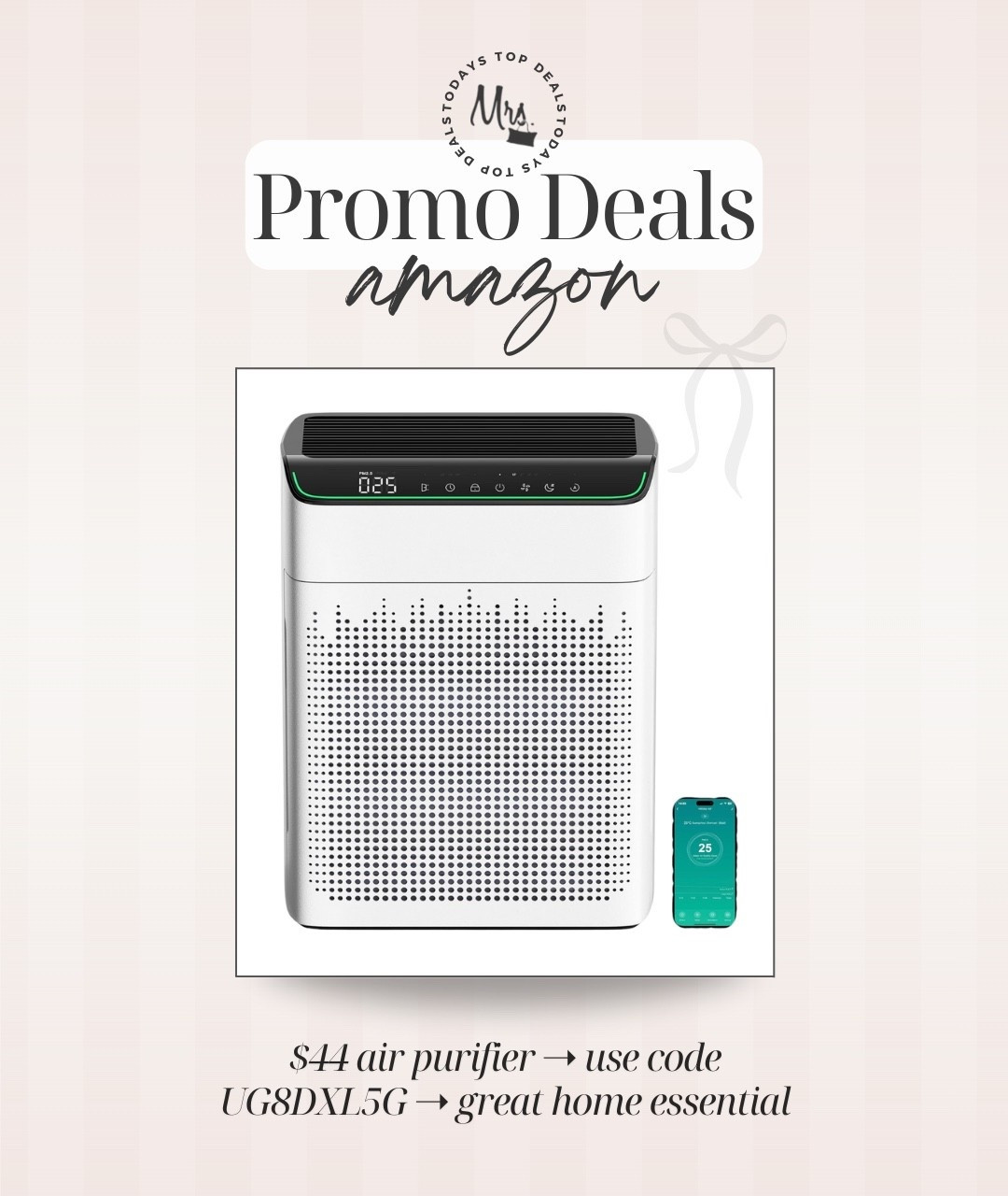 $44 air purifier ➝ use code UG8DXL5G ➝ great home essential

#LTKSaleAlert #LTKHome #LTKFindsUnder50