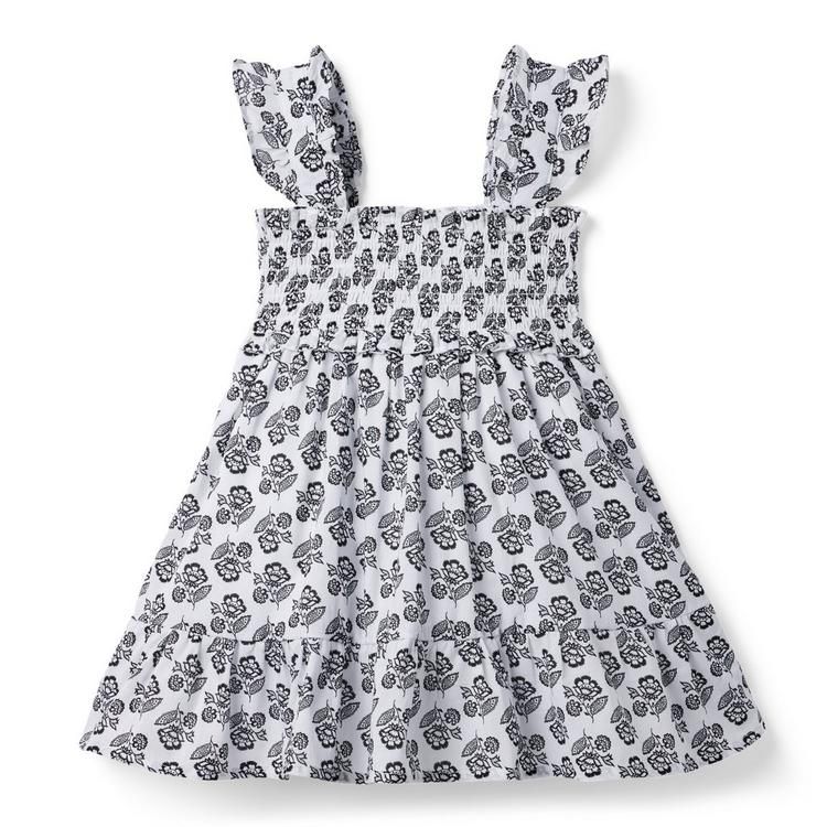 The Emily Floral Woodblock Smocked Sundress | Janie and Jack