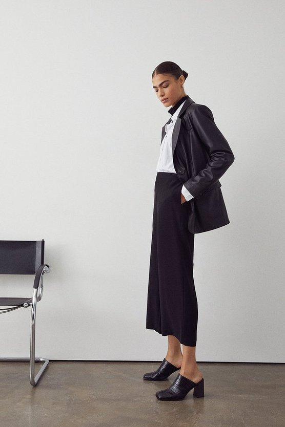 Wide Crop Trouser | Warehouse UK & IE