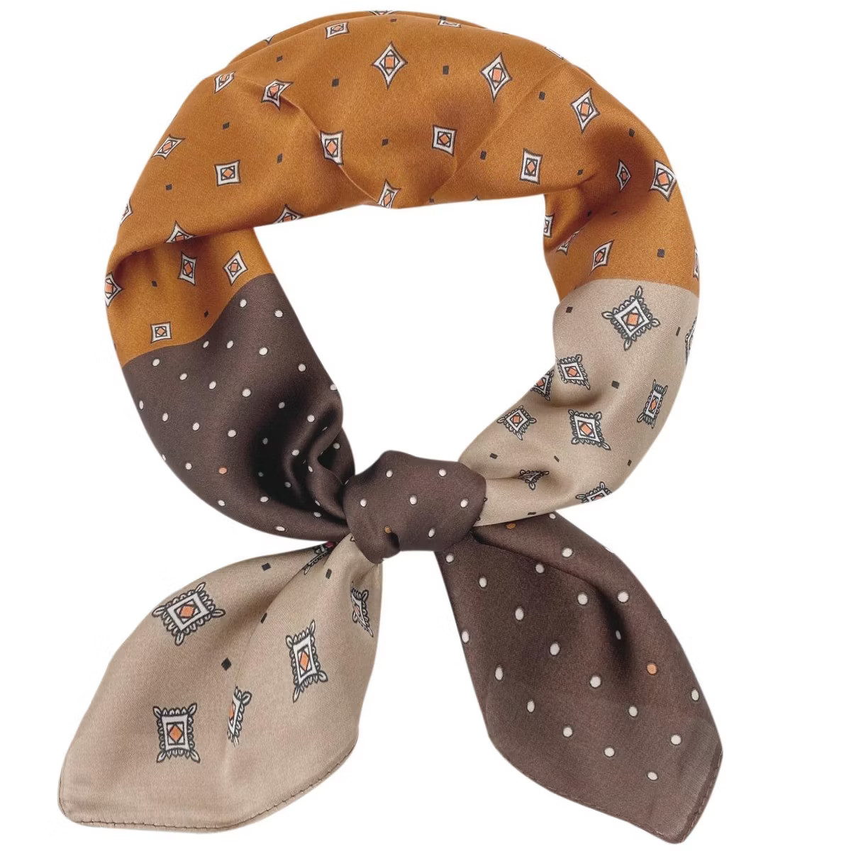 Wrapables Satin Neckerchief Square Scarf 26.5 x 26.5 Inches, Browns | Target