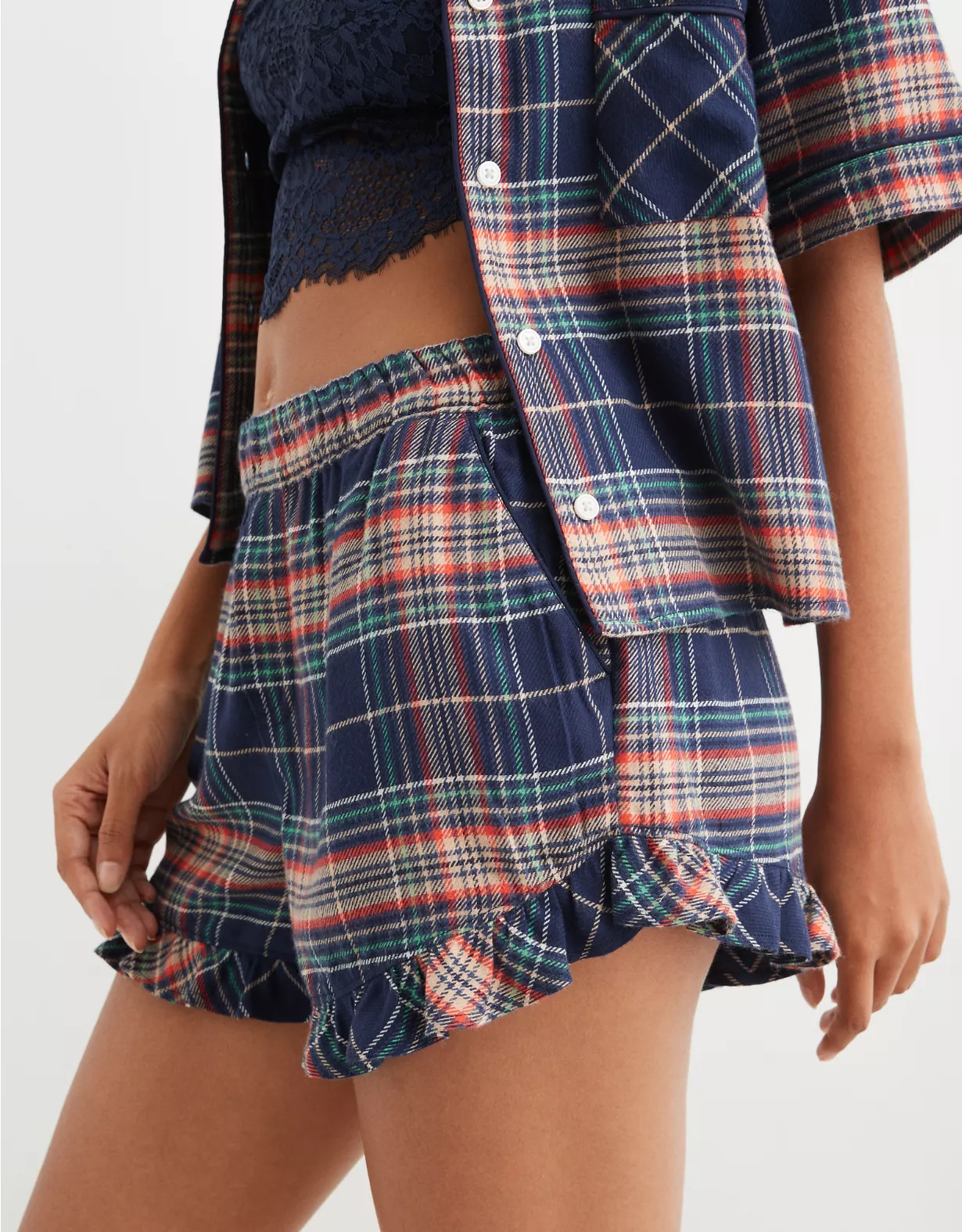 Aerie Flannel Ruffle Boxer | Aerie