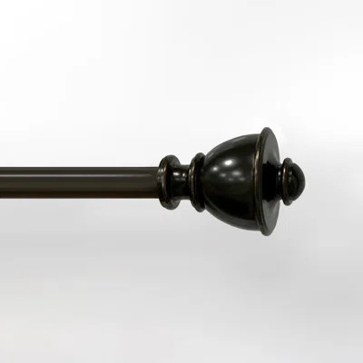 5/8" Decorative Urn Adjustable Curtain Rod Oil Rubbed Bronze | Wayfair North America