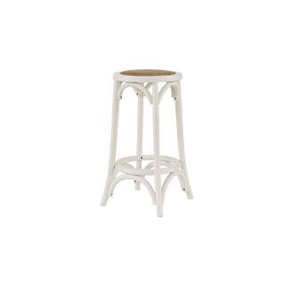 Home Decorators Collection Mavery Ivory Wood Backless Counter Stool with Woven Rattan Seat PJL001... | The Home Depot