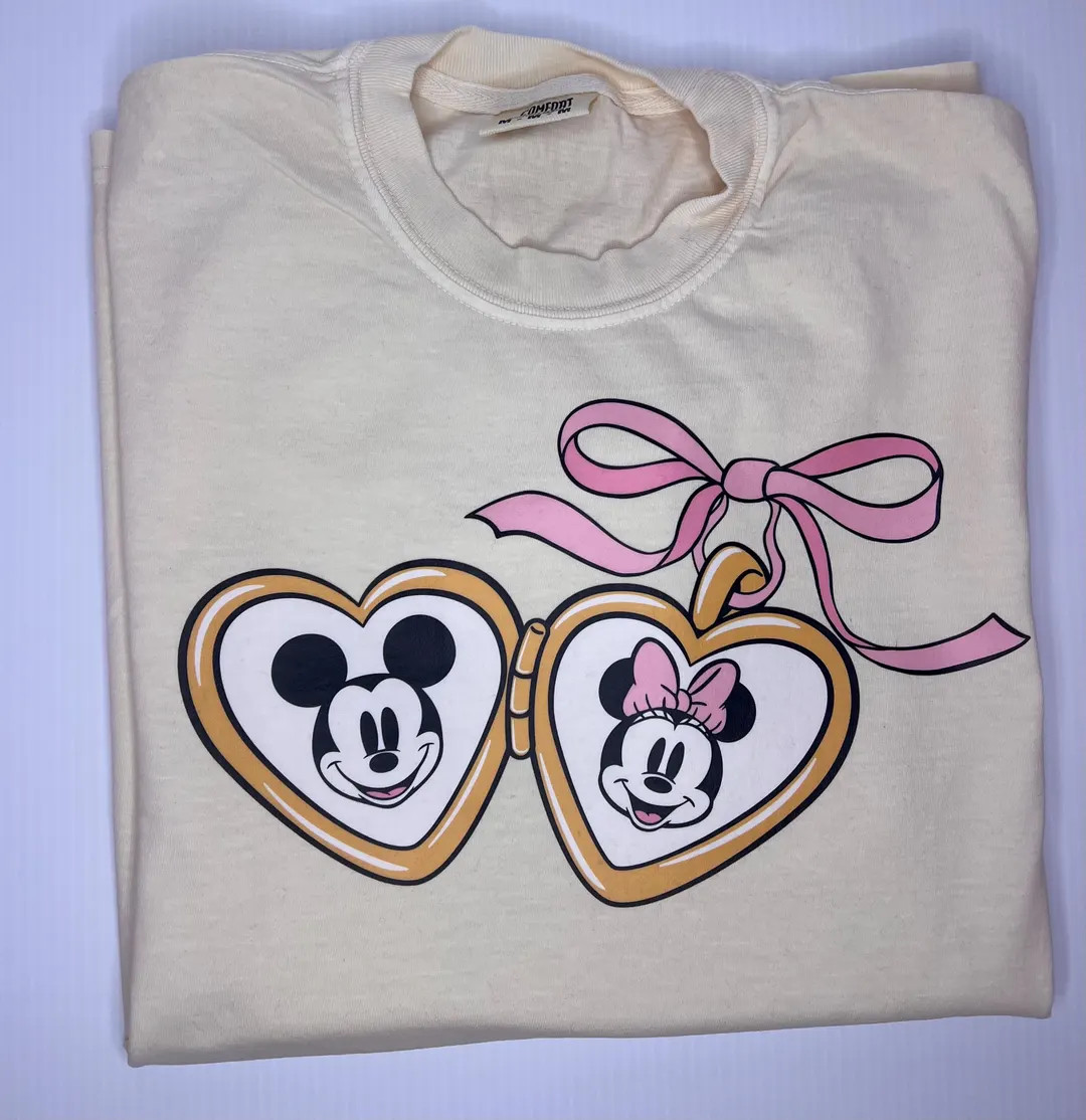 Mouse Couple Locket Tshirt - Etsy | Etsy (US)