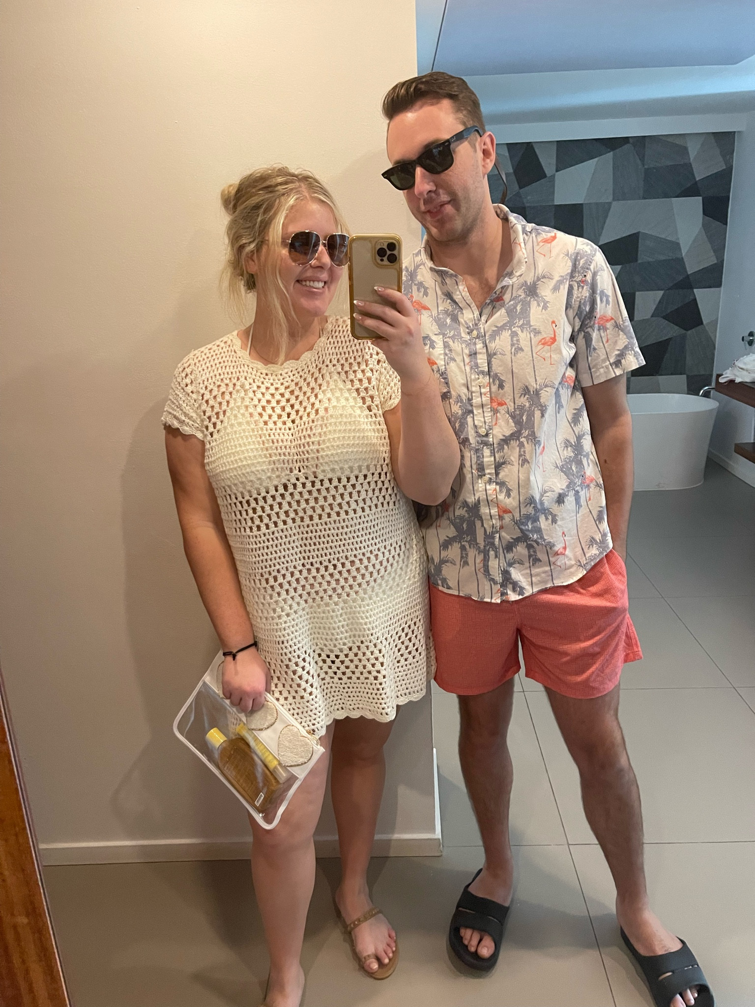 Honeymoon fit! 
Crotchet cover up - L
White bikini with bows 
Clear pouch 


#LTKwedding #LTKswim #LTKSeasonal