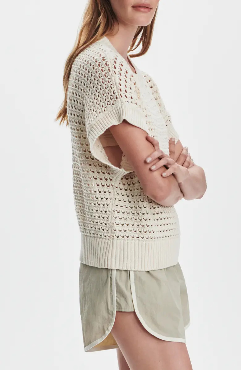 Julianna Open Knit Short Sleeve Sweater | Nordstrom
