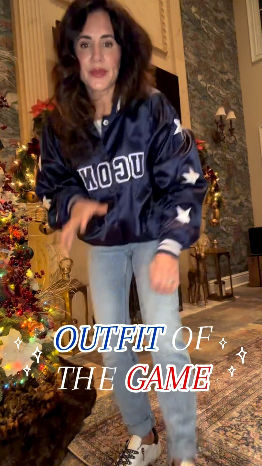 OOTG 12/12/25 Stripe Out 💙🐾🏀

Jacket : Custom by @brodenim
Jeans : Rag and Bone 
Sneaks : Customs by Golden Goose

#LTKootd #OOTG #uconnhuskies #brodenim #ragandbone #goldengoose 