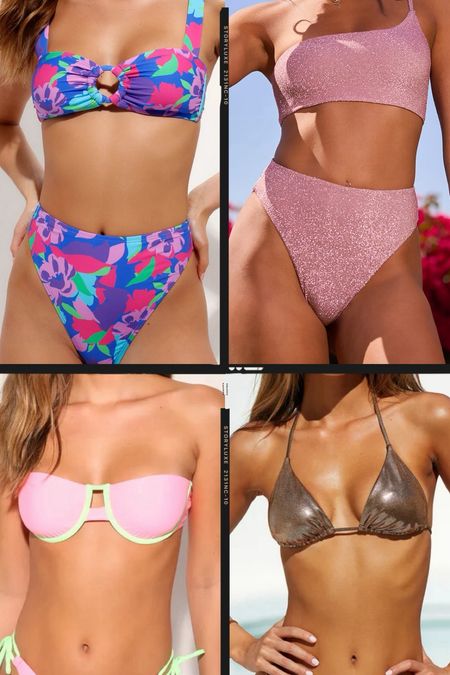 Swimsuits cute and trendy 
Sparkles and metallic and floral 

#LTKswim #LTKfindsunder50 #LTKstyletip