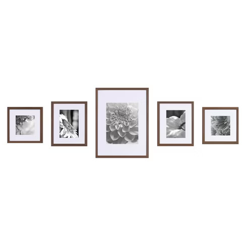 Gallery Perfect Wall Kit 5 Piece – Walnut | Target