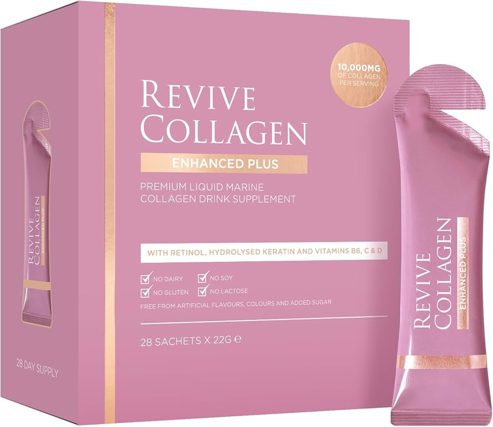 Revive Collagen Enhanced Plus 10,000mg Hydrolysed Marine Collagen Drink with Added Vitamin A & C ... | Amazon (UK)