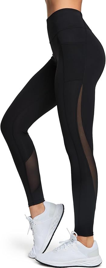 Yvette Leggings for Women with Pockets Butt Lift, High Waisted, Tummy Control, Buttery Soft, Mesh... | Amazon (US)