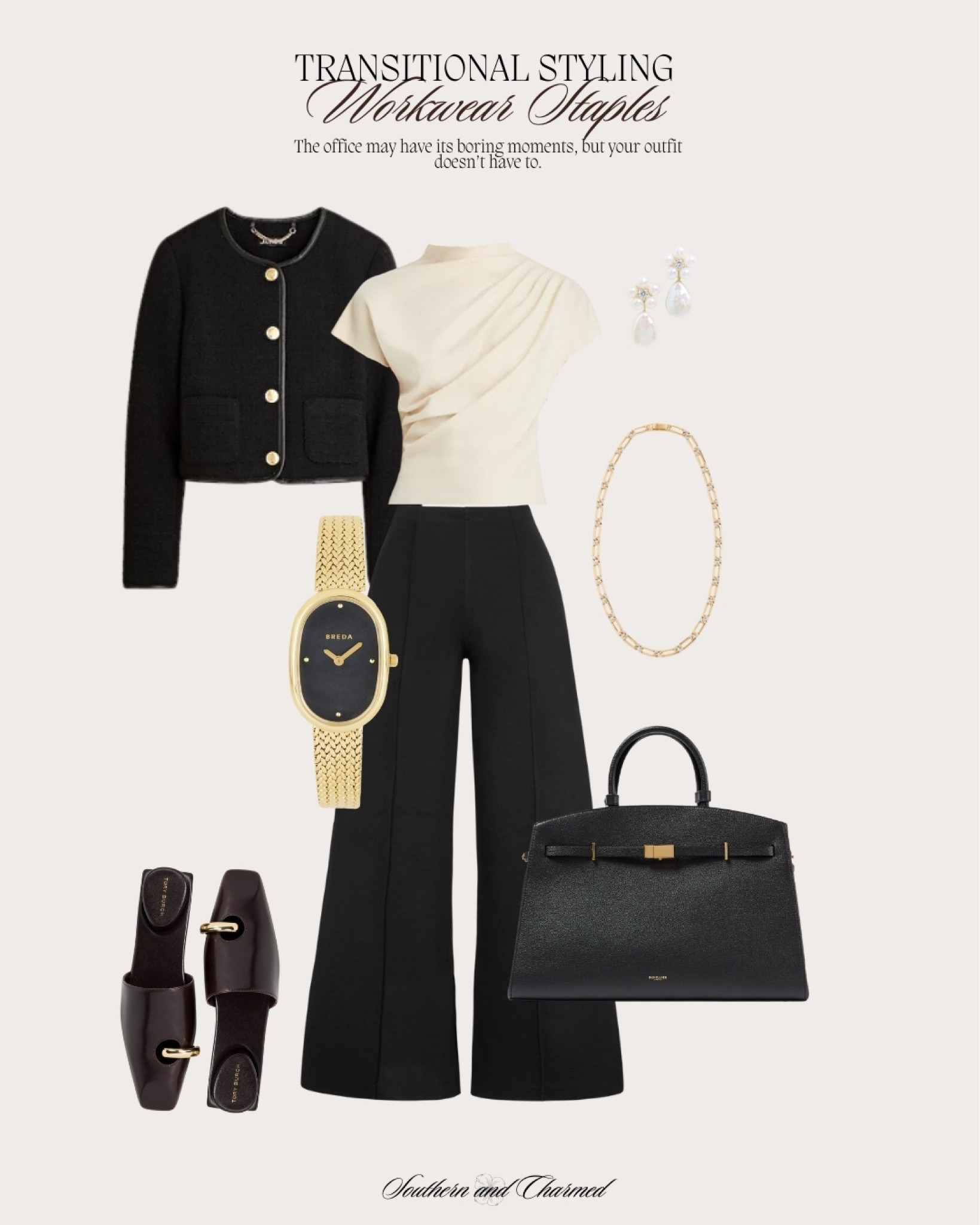 Workwear staples, work wear outfit for transitional season, classic black and white work outfit 

#LTKWorkwear #LTKSeasonal #LTKFindsUnder100