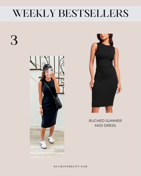 This black midi dress was my #3 bestseller from last week. It can be dressed up with heels or worn with sneakers for a casual look.

Little black dress, summer dress, summer outfit, spring outfit, spring dress, amazon find, fashion over 40

#LTKfindsunder50 #LTKover40 #LTKstyletip