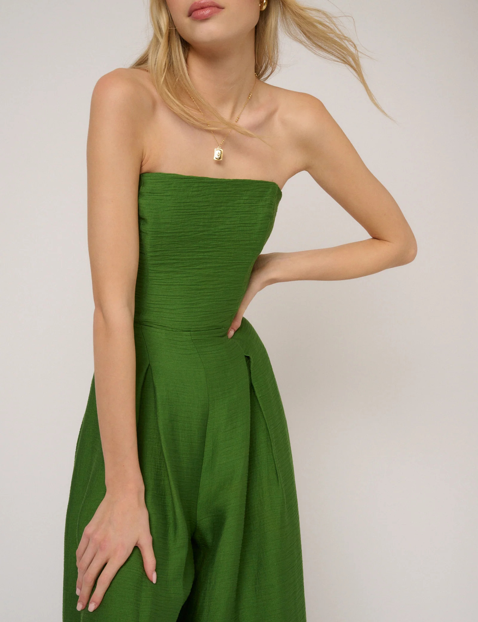 Green Bandeau Rory Jumpsuit | Nobody's Child