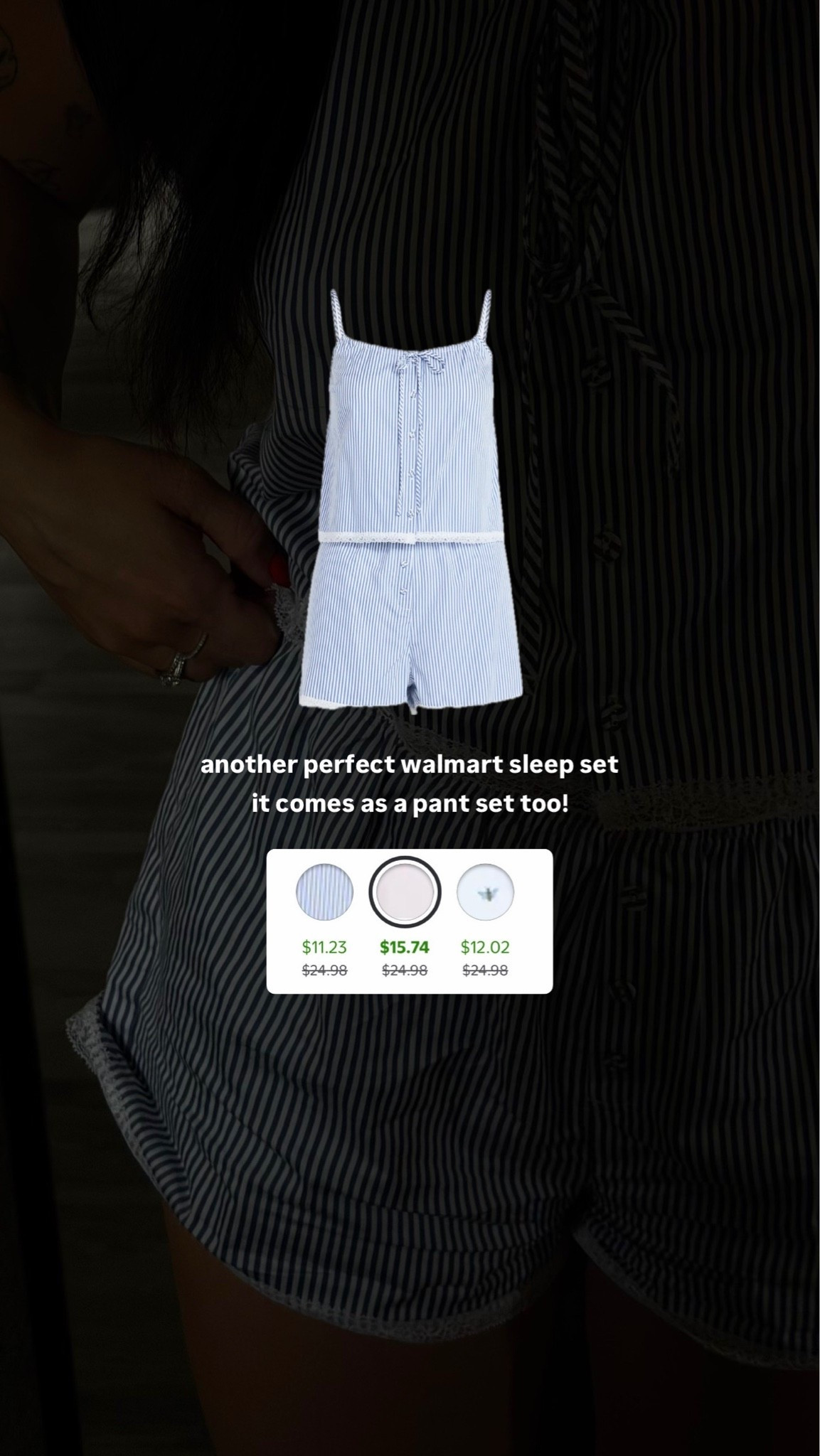 Pinstriped Walmart sleep set ☁️

#LTKSaleAlert