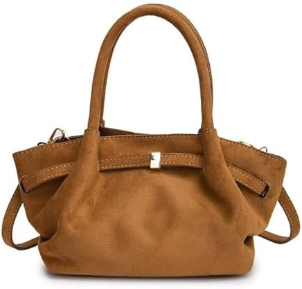 Makukke Faux Suede Tote Bag for Women, Hobo Handbag Women Vintage Shoulder Bag Purse for Work Off... | Amazon (US)