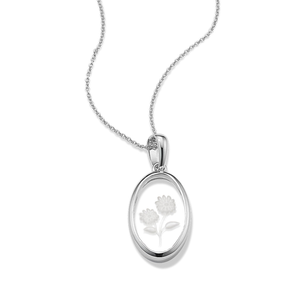 April Birth Flower Quartz Pendant | Shane Co