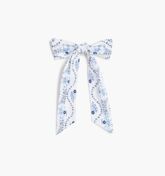 The Belle Bow - Blue Vine Stripe | Hill House Home US