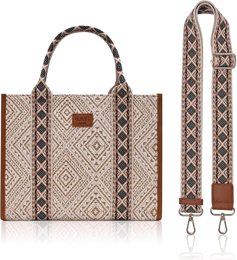 Straw Boho Satchel Purses for Women, Trendy Design Braided Hobo Bags, Western Tote Handbags for W... | Amazon (US)