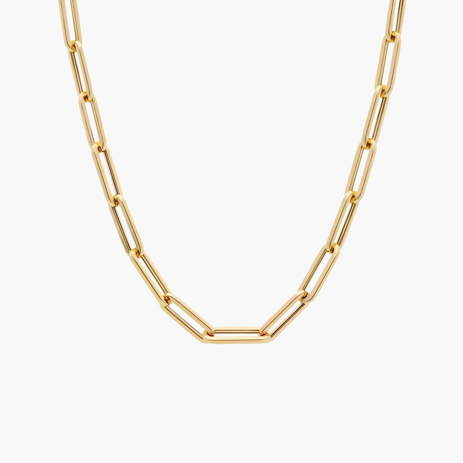 18" Medium Paperclip Necklace in 14k Italian Yellow Gold (4 mm) | Blue Nile