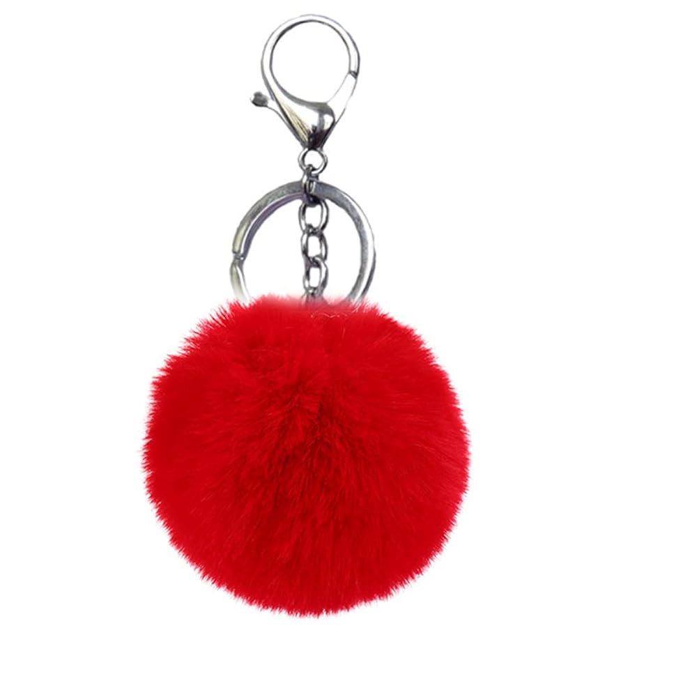 Unpafcxddyig Pom Pom Keychain Artificial Fur Ball Keychains Fluffy Tote Pendant Car Bag Charm | Amazon (US)