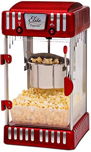 Maxi-Matic EPM-250 Tabletop Kettle Popcorn Popper Machine, Red | Walmart (US)