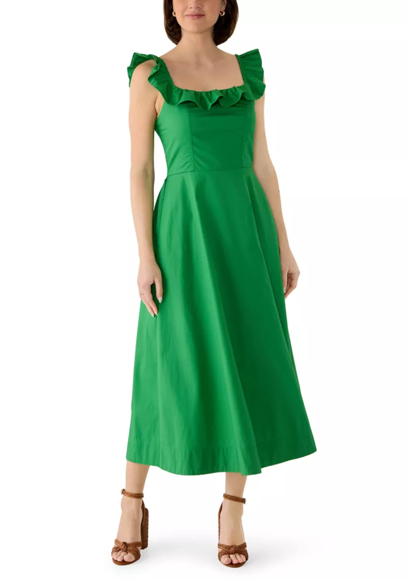 Women's Sleeveless Frill Midi Dress | Belk