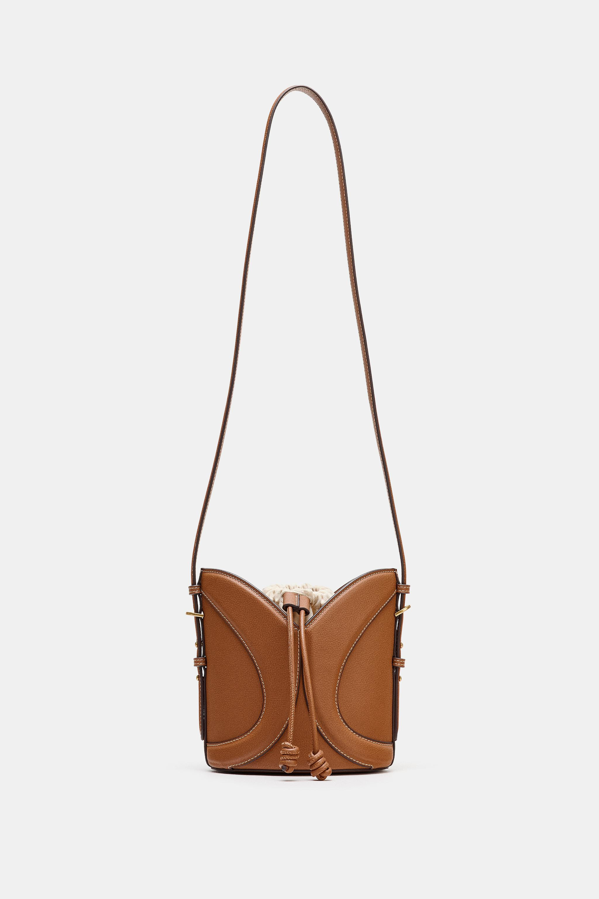 TOPSTITCHED BUCKET BAG | Zara US