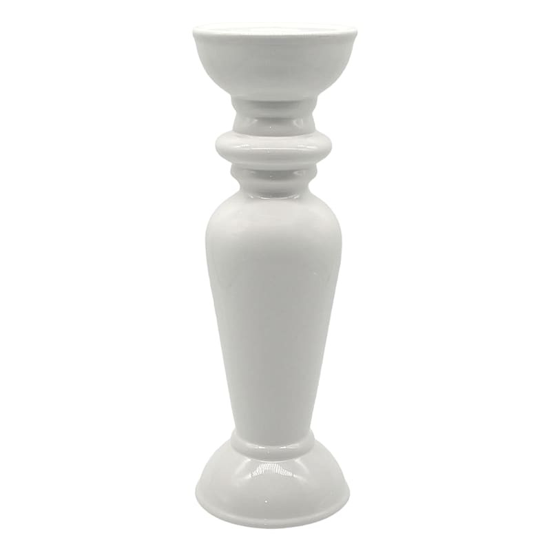 White Dual Candle Holder, 12" | At Home