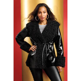 Bianca Faux Curly Shearling Jacket | Ashro