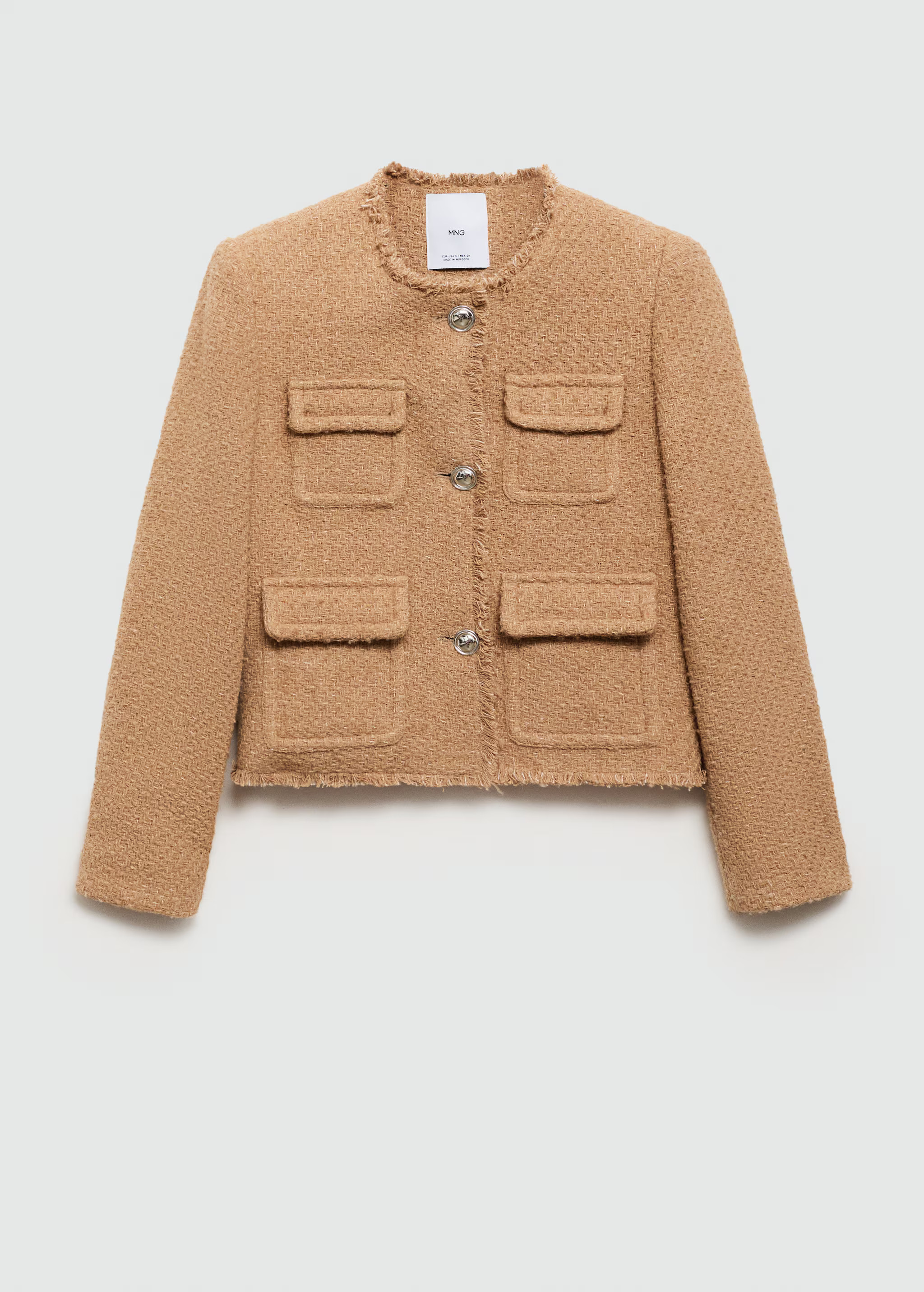 Tweed jacket with pockets | MANGO (US)