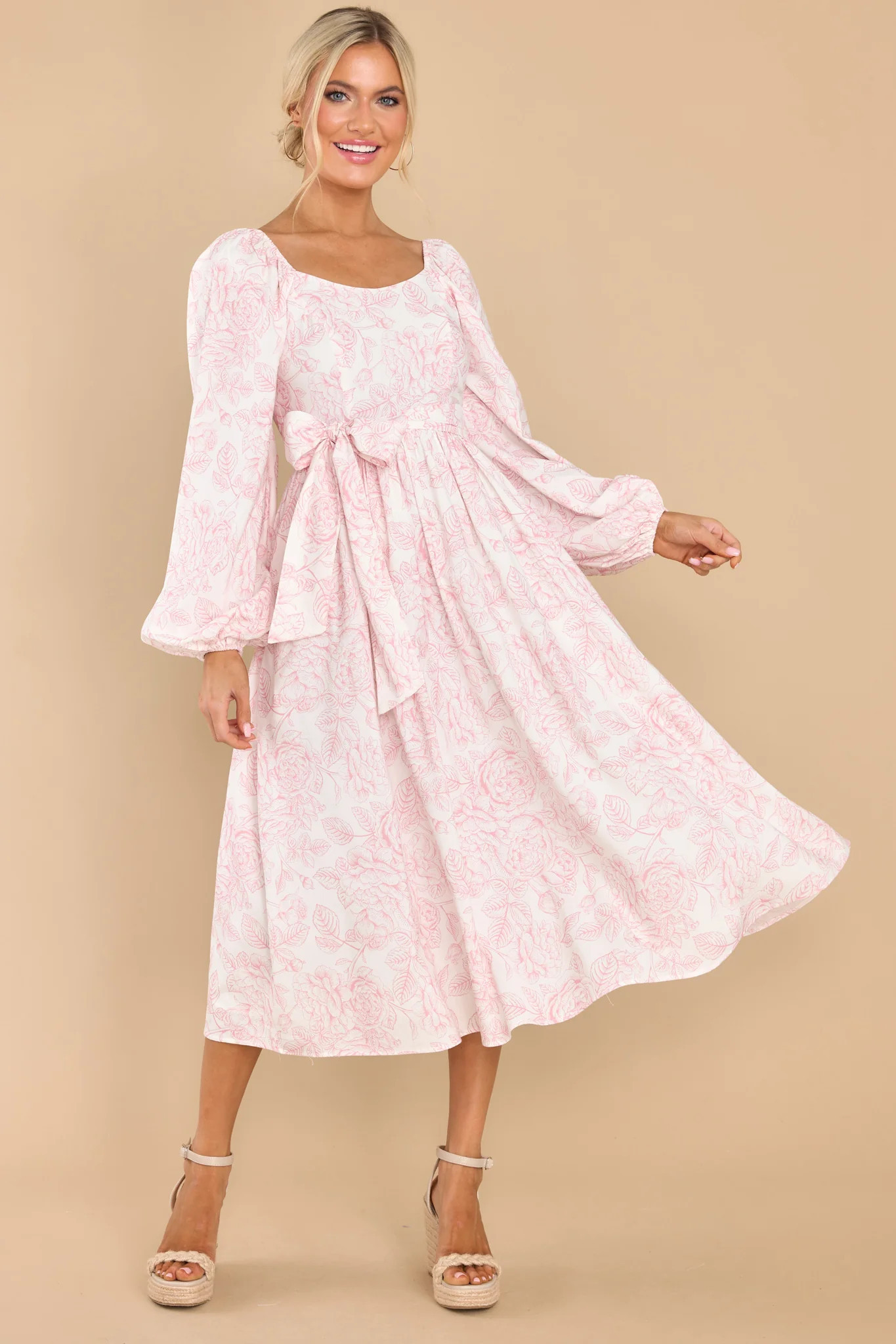 Feels Like Home Pink Floral Maxi Dress | Red Dress 