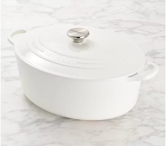 Le Creuset 8-qt Oval Dutch Oven with Cast Iron Lid | QVC