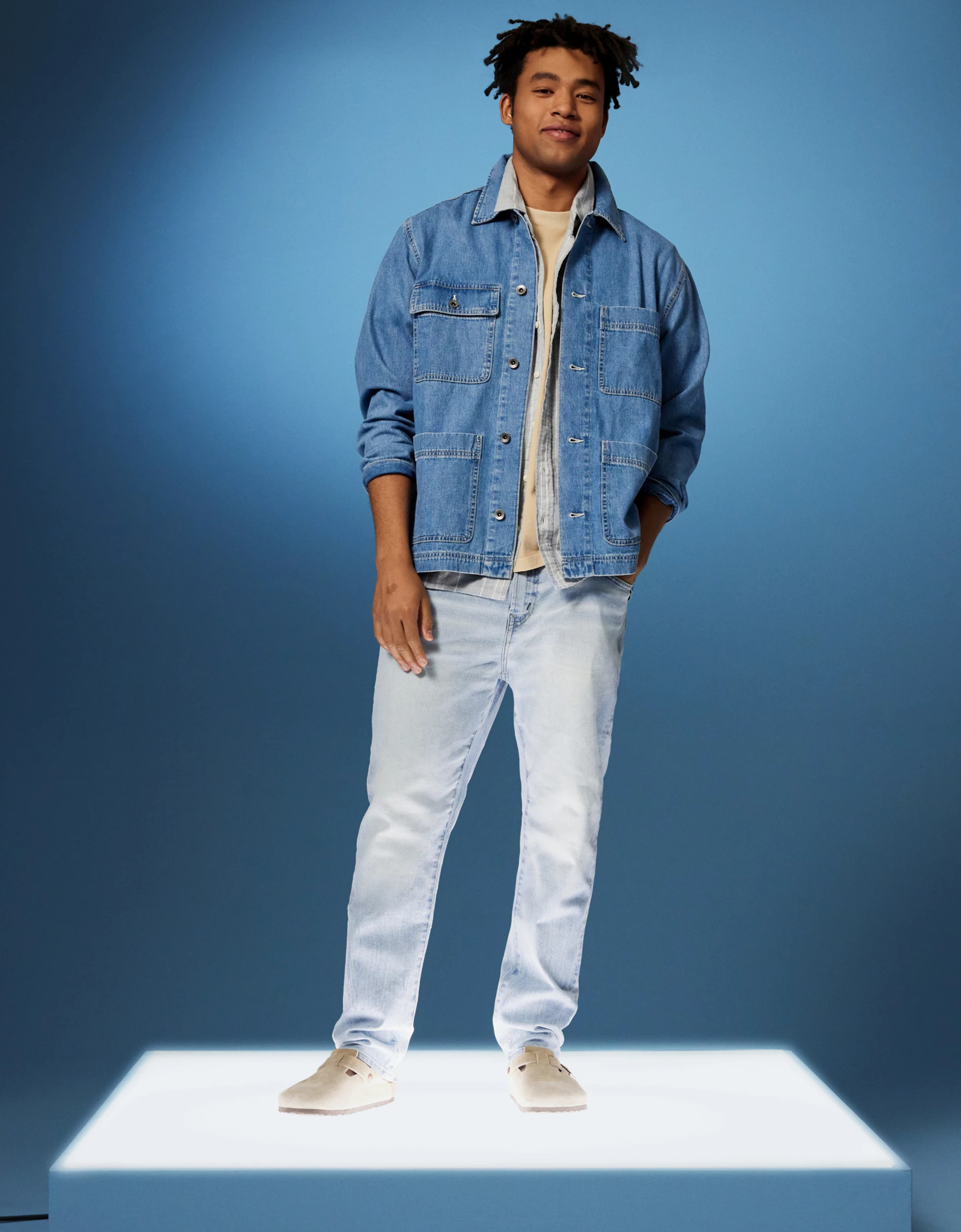 AE Chore Denim Shirt Jacket | American Eagle Outfitters (US & CA)