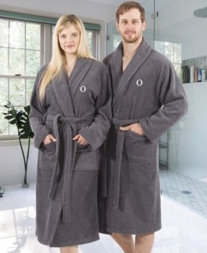 Linum Home 100% Turkish Cotton Personalized Terry Bath Robe - Gray Bedding | Macys (US)