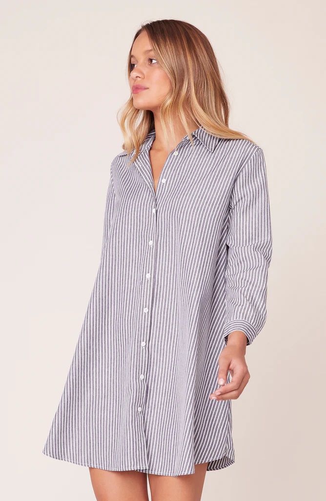 Good News Stripe Shirt Dress | BB DAKOTA