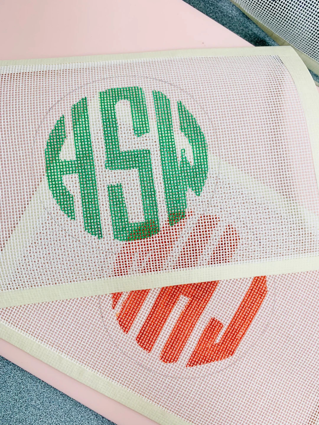 Custom Monogram Needlepoint Christmas Ornament CANVAS ONLY No - Etsy | Etsy (US)