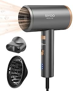 SIYOO Hair Dryer with Diffuser, 1600W Ionic Blow Dryer, Constant Temperature Hair Care Without Ha... | Amazon (US)