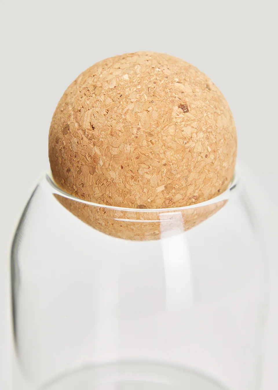 Glass Canister With Round Cork Lid (14cm x 9cm) | Matalan (UK)