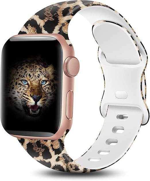 BYH Compatible with Apple Watch Band 45mm 44mm 42mm 41mm 40mm 38mm for Women Men Cute Fadeless Fl... | Amazon (US)