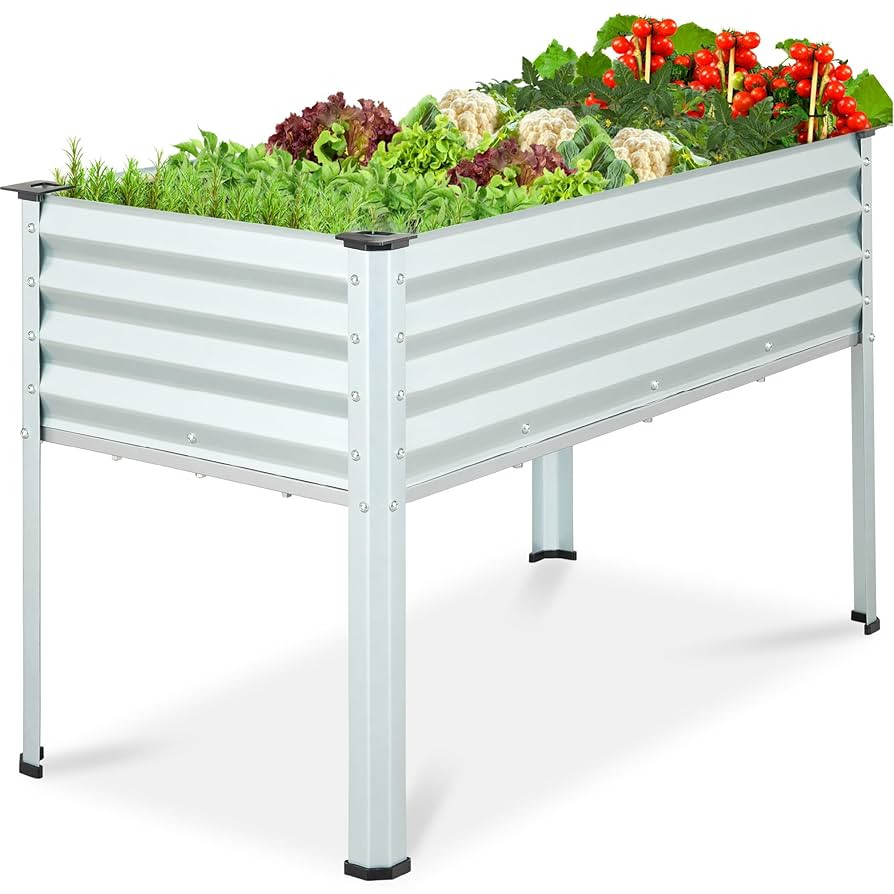 Best Choice Products 48x24x30in Galvanized Raised Garden Bed, Metal Elevated Planter Box, Vegetab... | Amazon (US)
