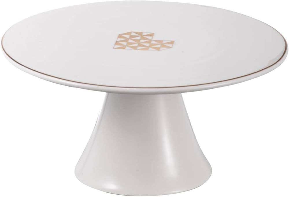 A&B Home Amore Cake Plate White/Modern Chic | Amazon (US)