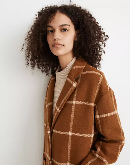 Windowpane Elmcourt Coat in Insuluxe Fabric | Madewell